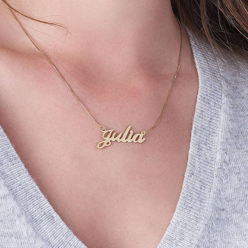 14k Gold Double Thickness Classic Name Necklace-2 produkt billede