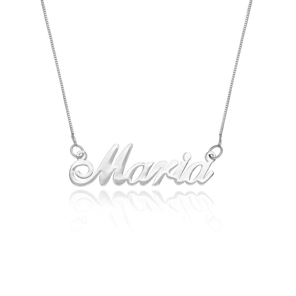 14k White Gold "Carrie" Style Name Necklace - KirillS1-2 produkt billede
