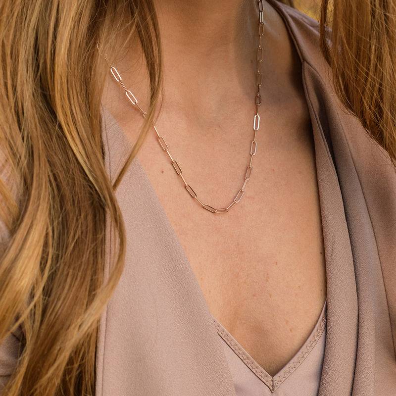 Chain Link Necklace in 18K Rose Gold Plating-2 produkt billede