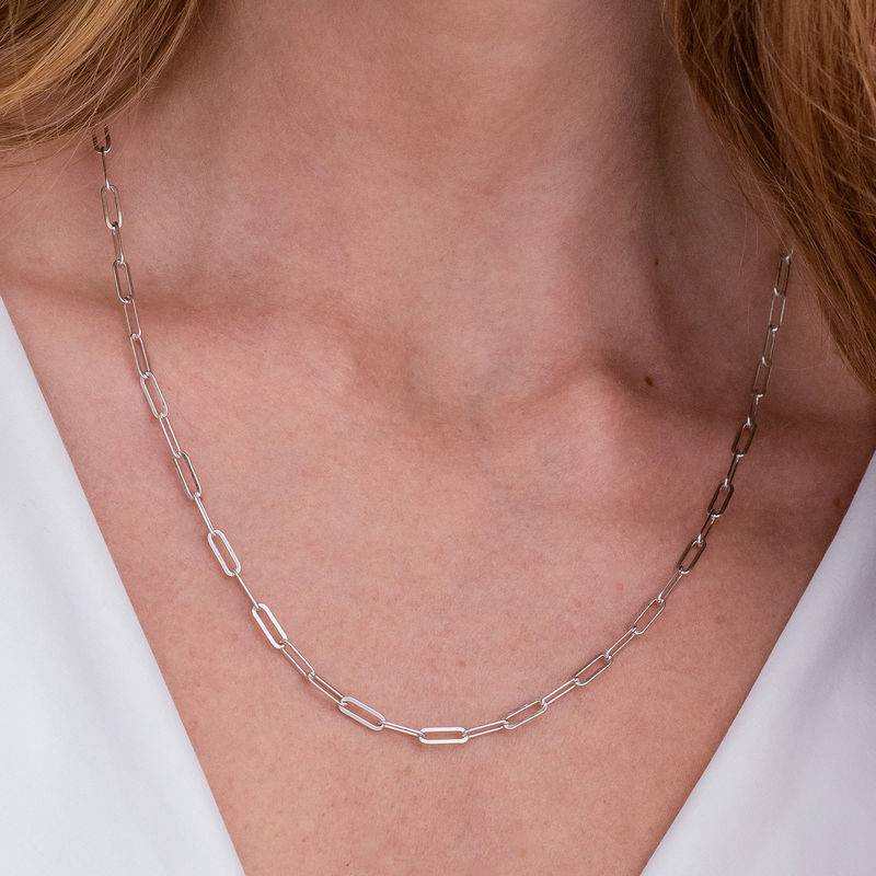 Chain Link Necklace in Sterling Silver-3 produkt billede