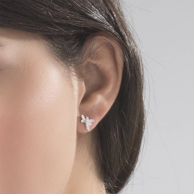 Cubic Zirconia Dragonfly Stud Earrings-3 produkt billede