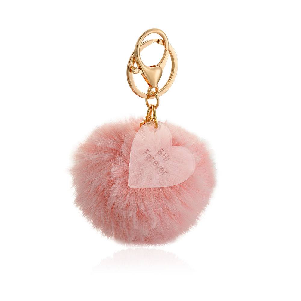 Custom Pom Pom Keychain & Heart Charm-1 produkt billede