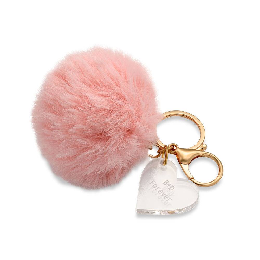 Custom Pom Pom Keychain & Heart Charm-2 produkt billede