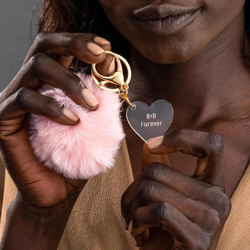 Custom Pom Pom Keychain & Heart Charm-4 produkt billede