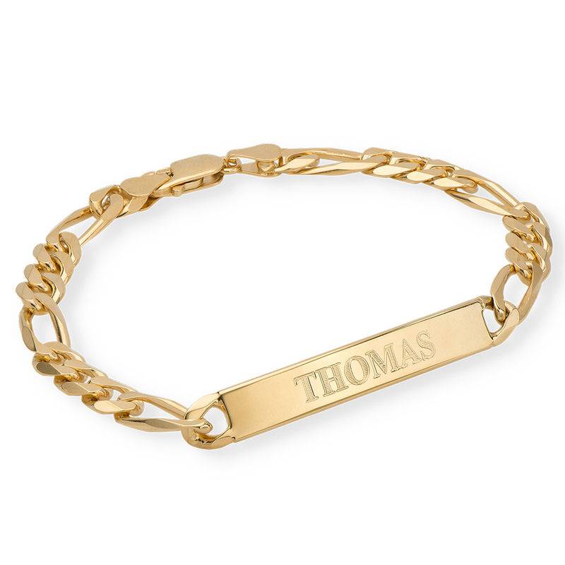 ID Bracelet for Men in 18K Gold Vermeil-1 produkt billede