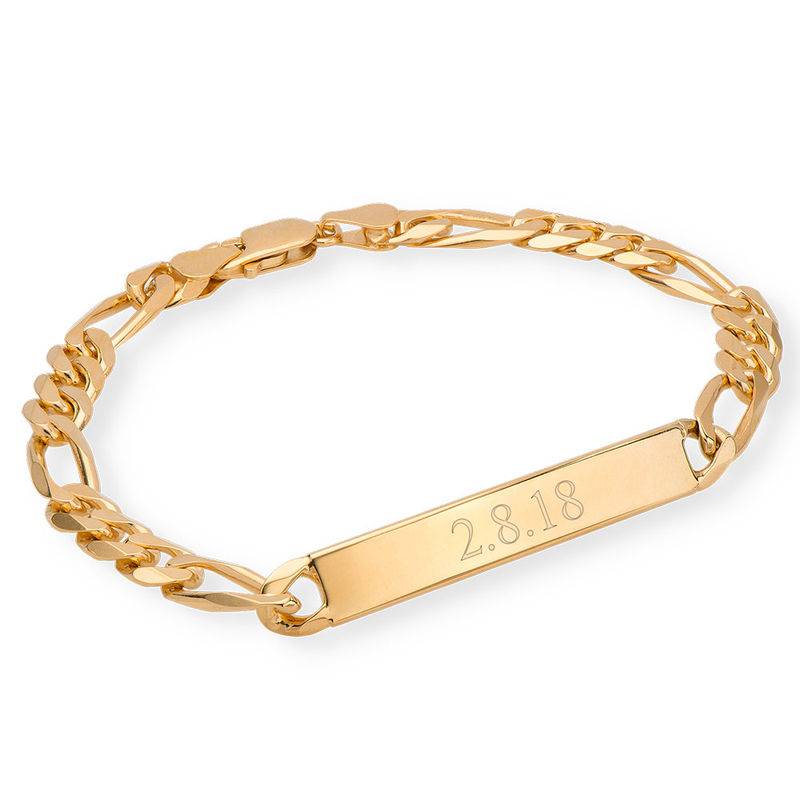ID Bracelet for Men in 18K Gold Vermeil-2 produkt billede