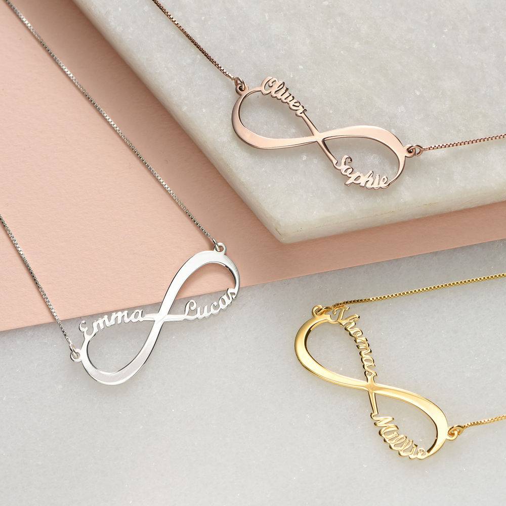 Infinity Name Necklace in 14K Yellow Gold-3 produkt billede