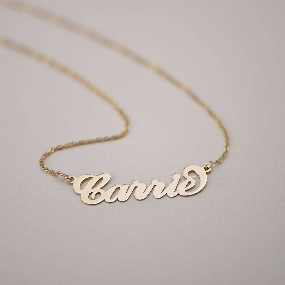 Personalized 14k Gold Carrie Name Necklace-2 produkt billede