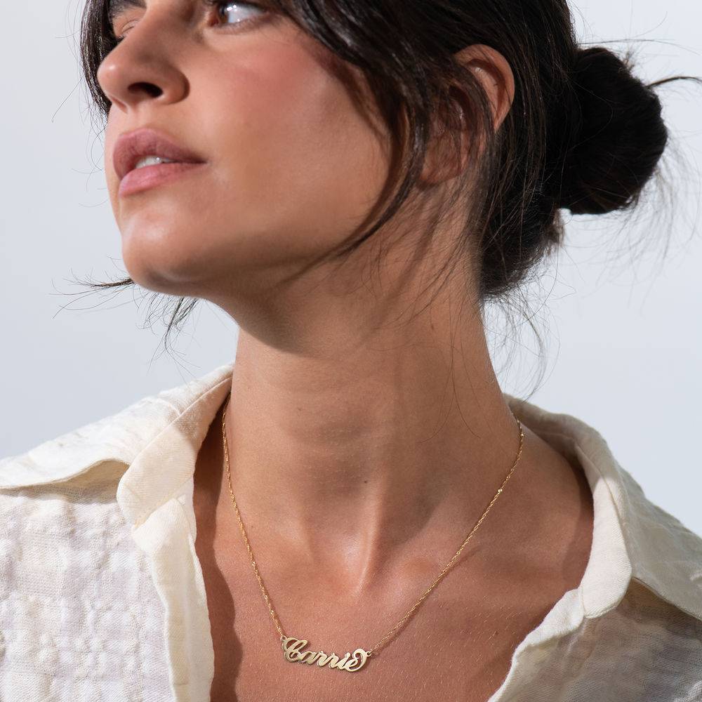 Personalized 14k Gold Carrie Name Necklace-3 produkt billede