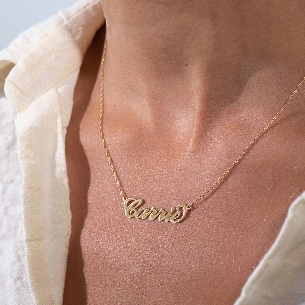 Personalized 14k Gold Carrie Name Necklace-4 produkt billede