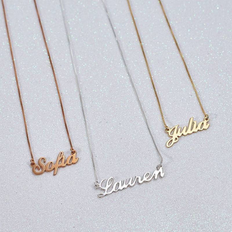 Personalized Classic Name Necklace in 18k Gold Plating-2 produkt billede