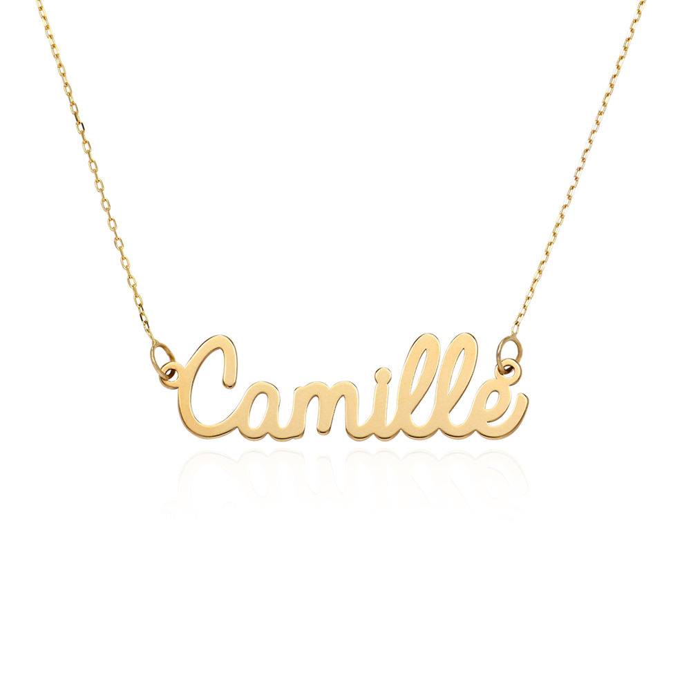 Personalized Cursive Name Necklace in 10K Yellow Gold-1 produkt billede