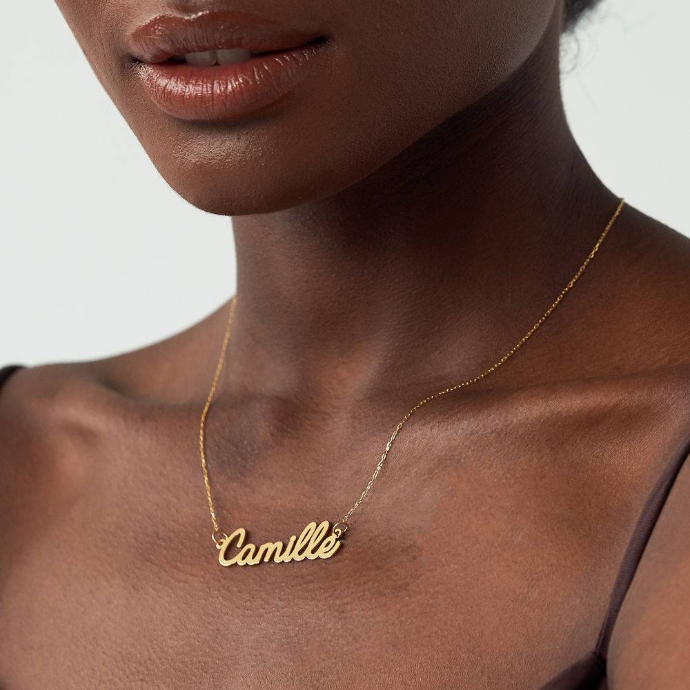 Personalized Cursive Name Necklace in 10K Yellow Gold-2 produkt billede