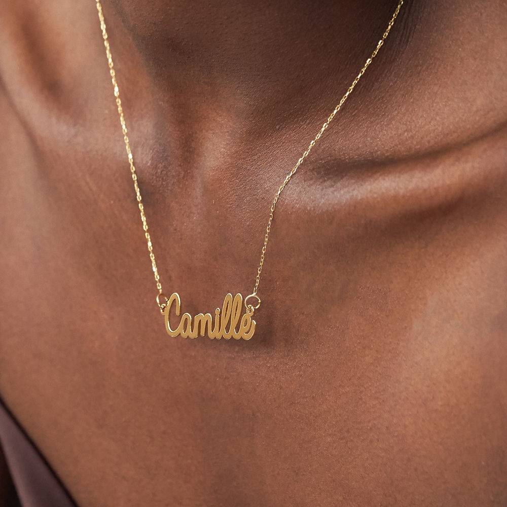 Personalized Cursive Name Necklace in 10K Yellow Gold-3 produkt billede
