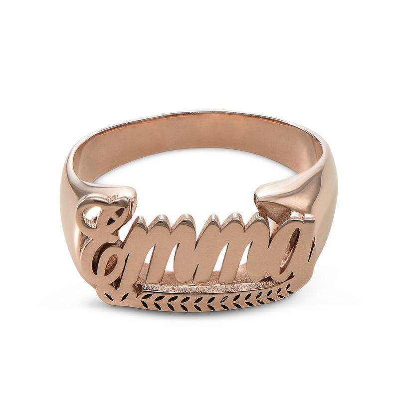 Rose Gold Plated Sterling Silver Name Ring-2 produkt billede