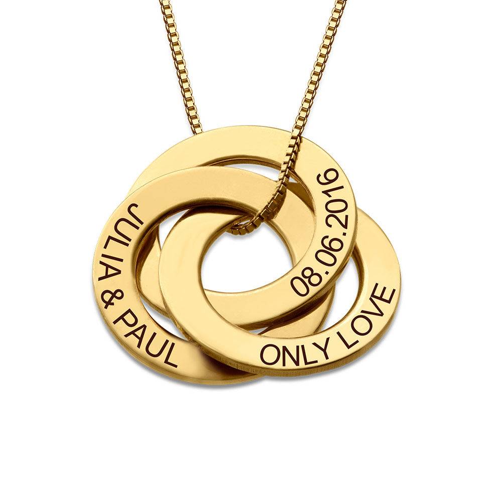 Russian Ring Necklace in 18ct Gold Vermeil-4 product photo