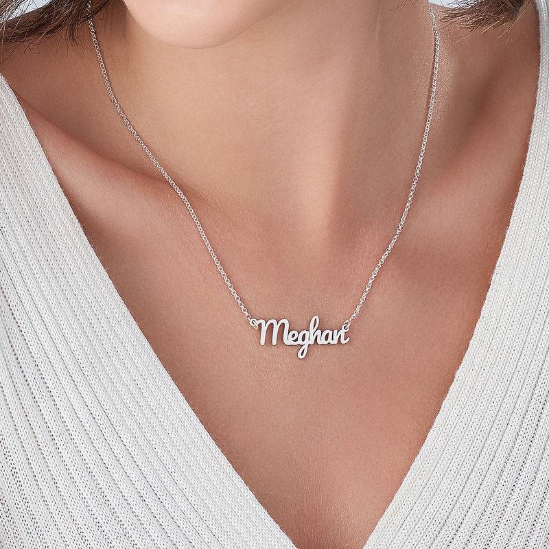 Script Name Necklace in Sterling Silver-4 produkt billede
