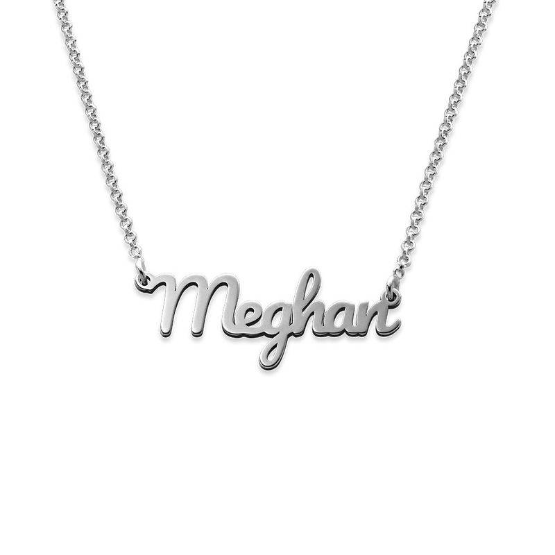 Script Name Necklace in Sterling Silver-1 produkt billede