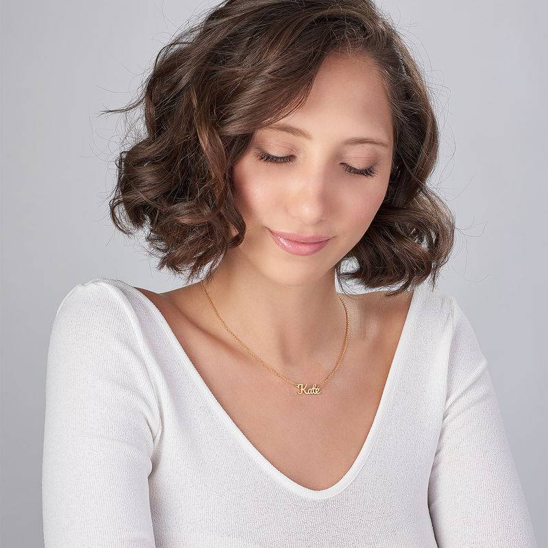 Script Name Necklace with 18K Gold Plating-3 produkt billede