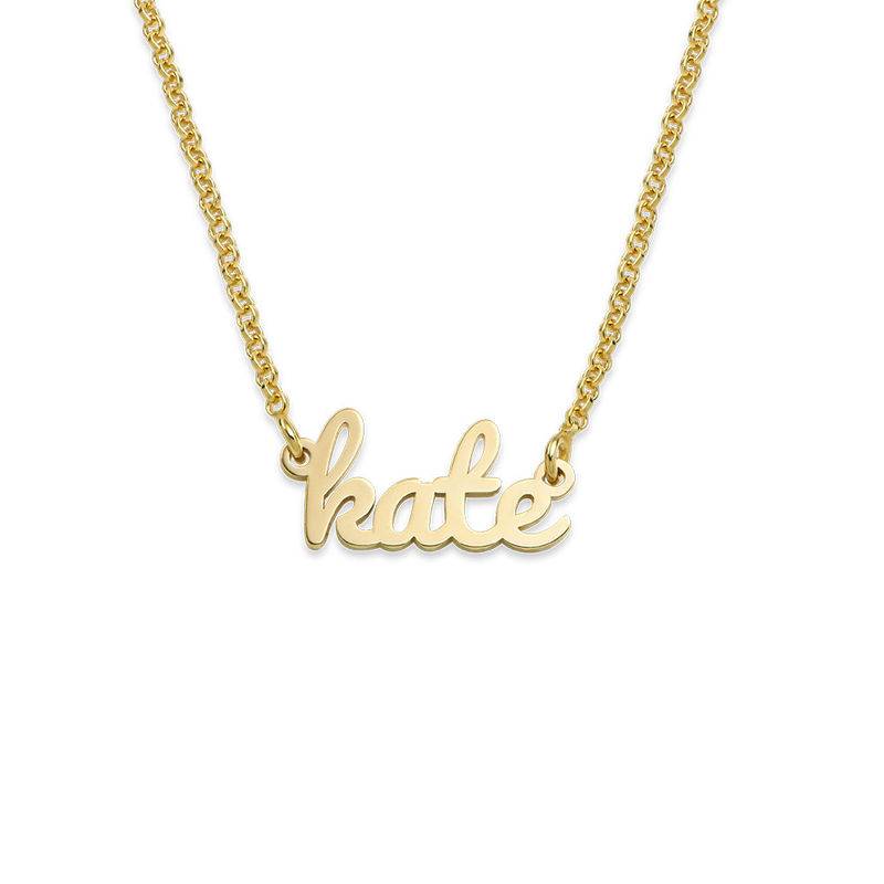 Script Name Necklace with 18K Gold Plating-1 produkt billede
