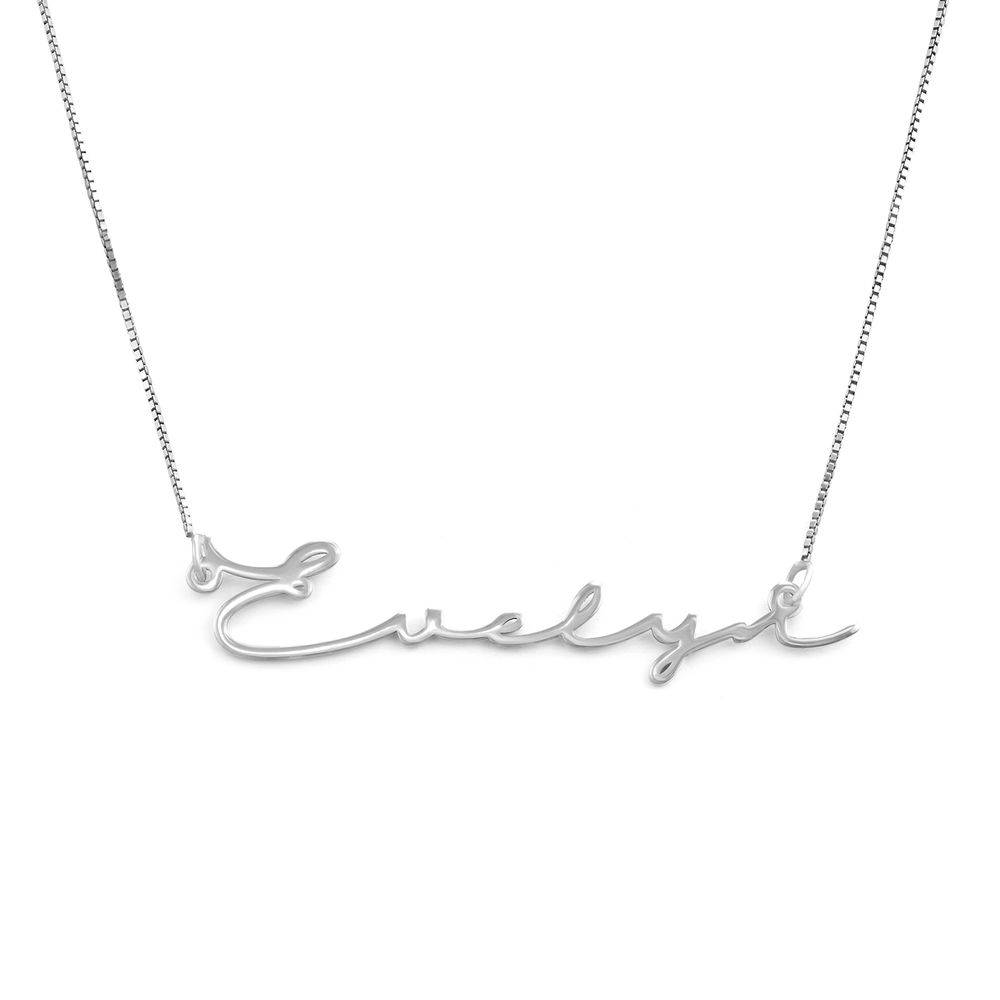 Signature Style Name Necklace - 14k White Gold-1 produkt billede