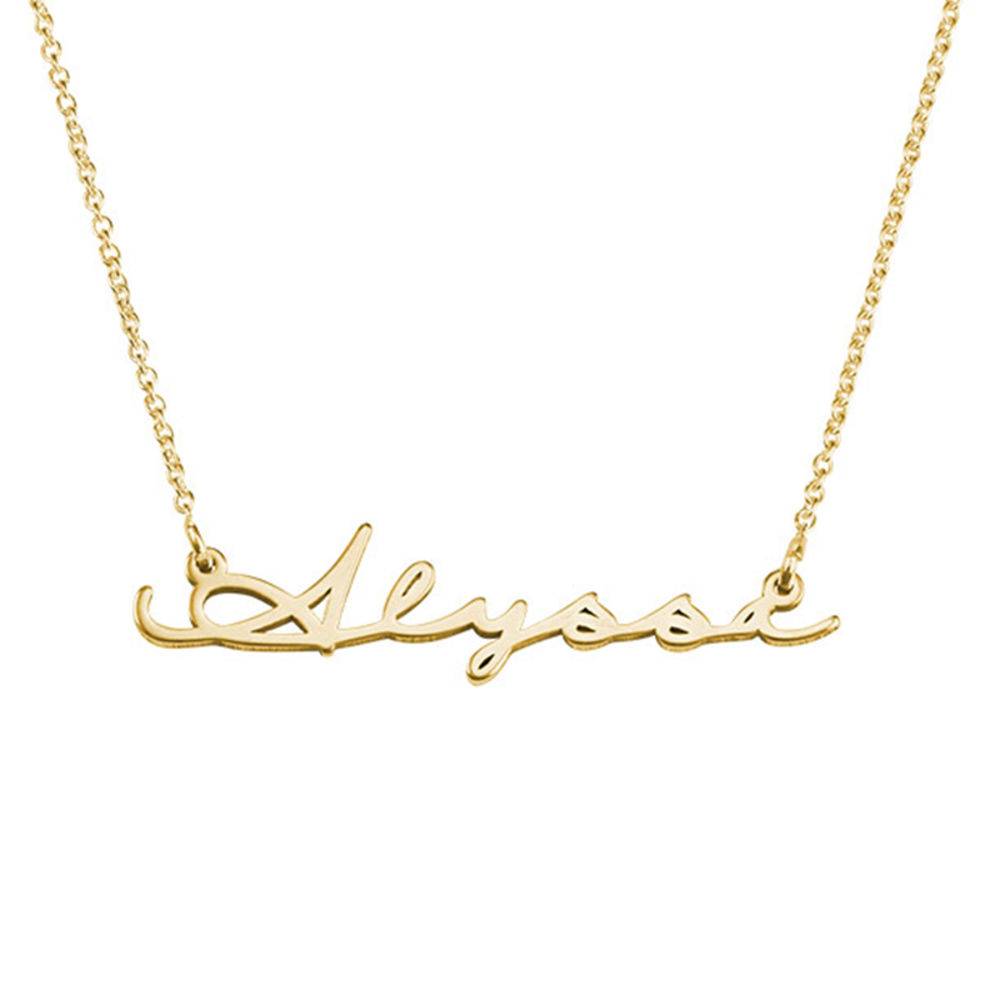 Signature Style Name Necklace - Gold Plated-1 produkt billede