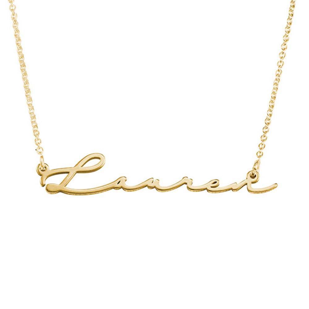 Signature Style Name Necklace - Gold Plated-2 produkt billede
