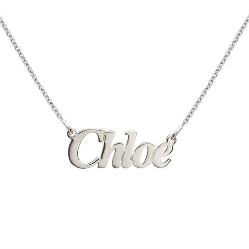 Small Angel Style Personalized Silver Name Necklace-1 produkt billede