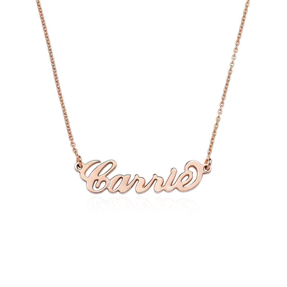 Small Rose Gold “Carrie” Name Necklace-1 produkt billede