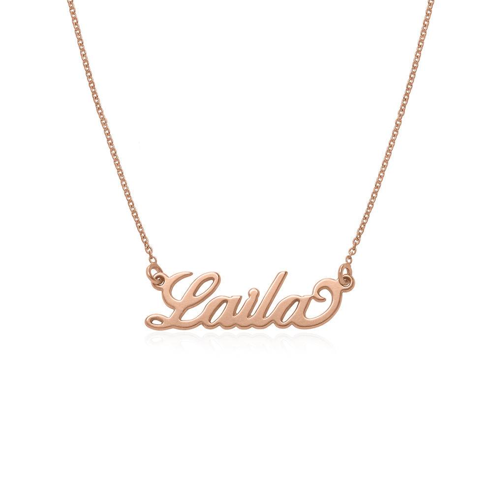 Small Rose Gold “Carrie” Name Necklace-2 produkt billede