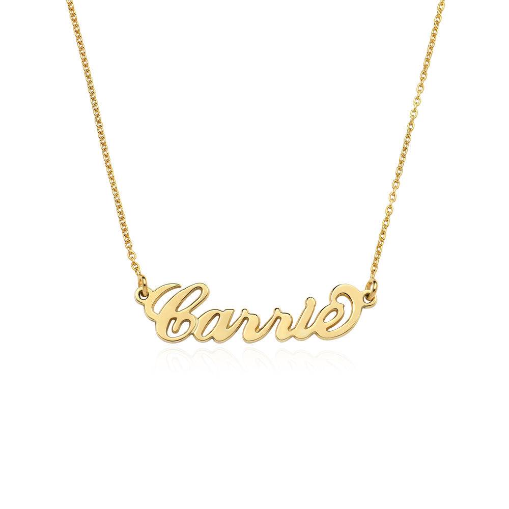 Small Vermeil "Carrie" Name Necklace-1 produkt billede