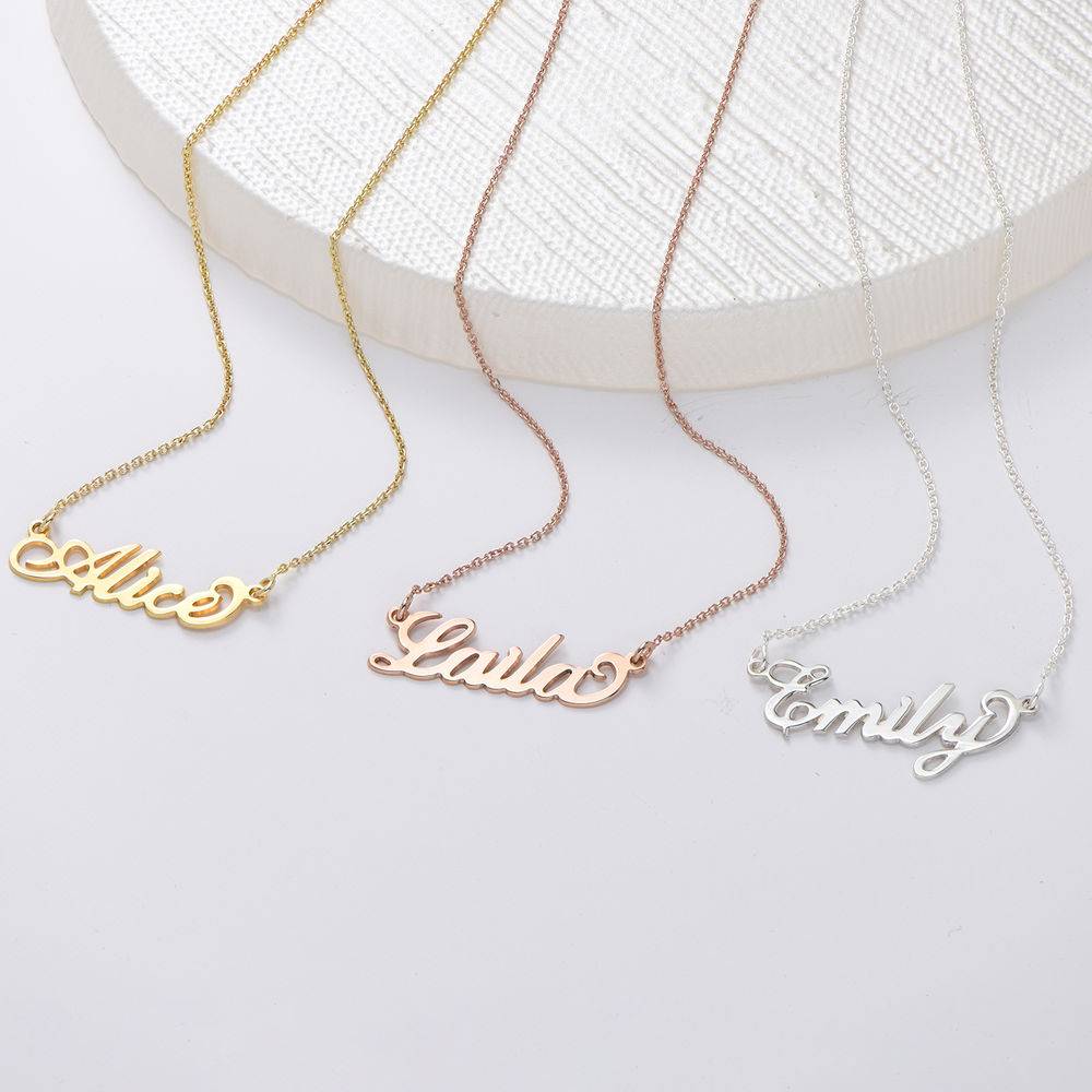 Small Vermeil "Carrie" Name Necklace-3 produkt billede