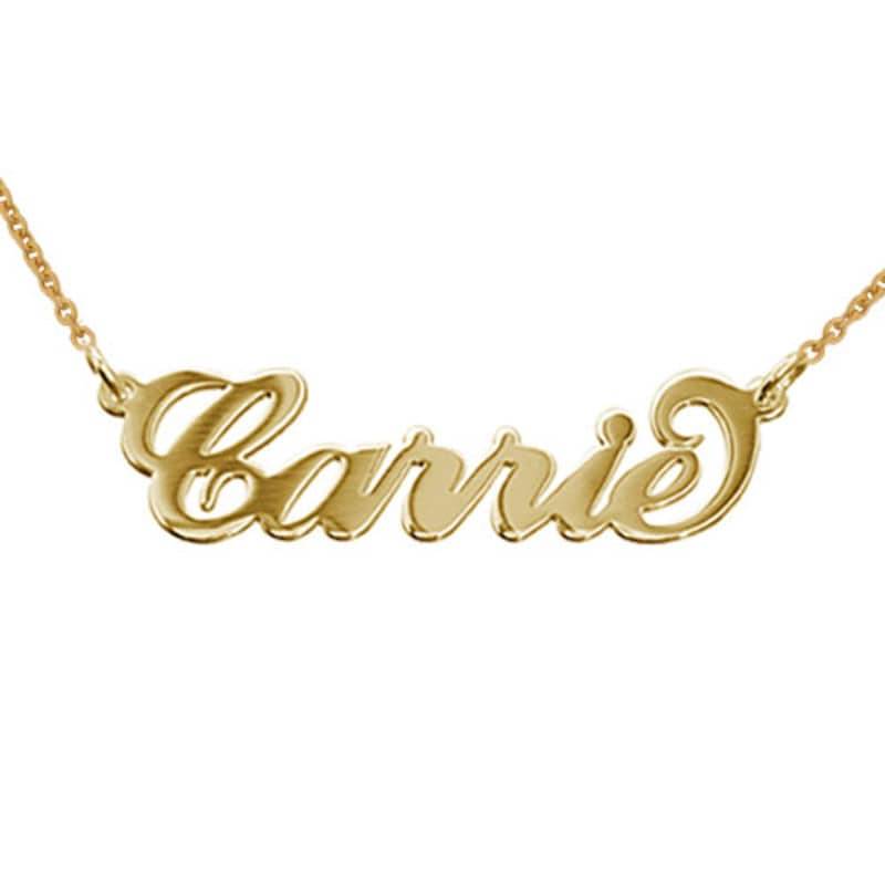 Vermeil Carrie Name Necklace-1 produkt billede